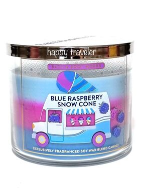 BLUE RASPBERRY SNOW CONE 3-Wick Candle